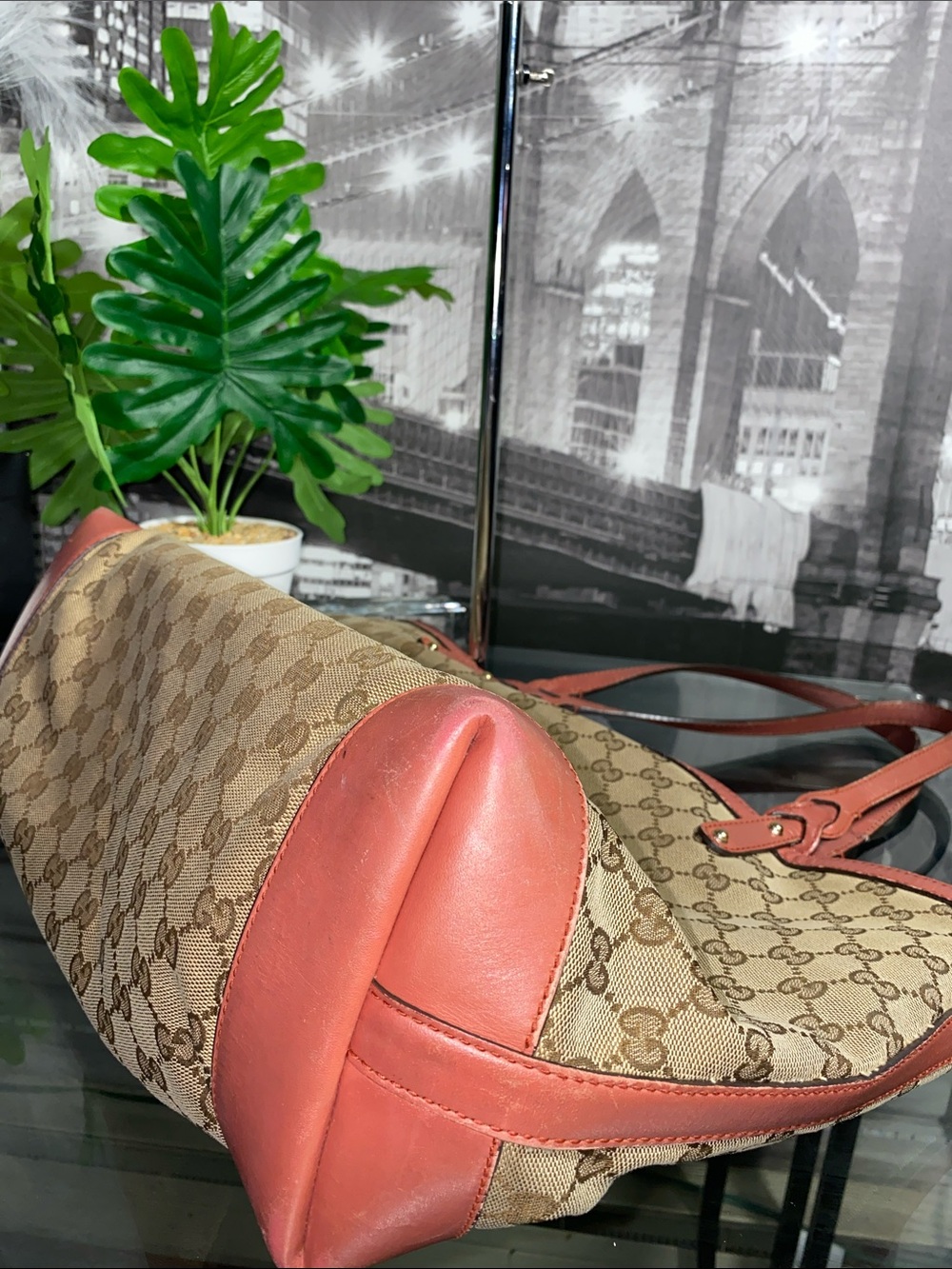 Authentic Rare Pink Gucci GG Tote Bag ONLY Without Pouch - Picture 15 of 17